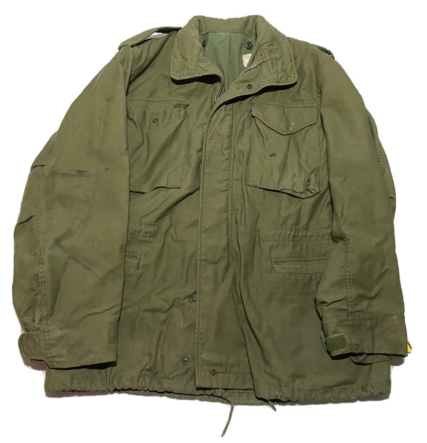 VINTAGE VIETNAM WAR Field Jacket m65 Coat cold Weather 70s Medium