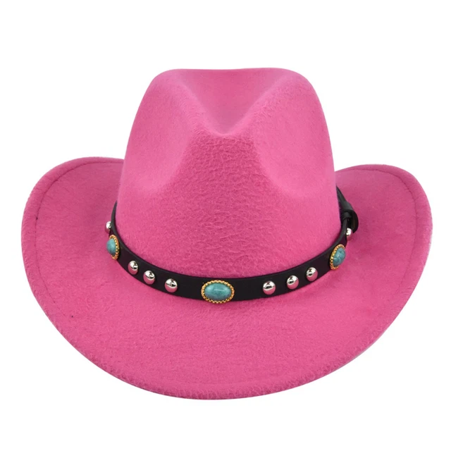 Cappello da donna da uomo Fedora a tesa larga in piuma con fascia regolabile