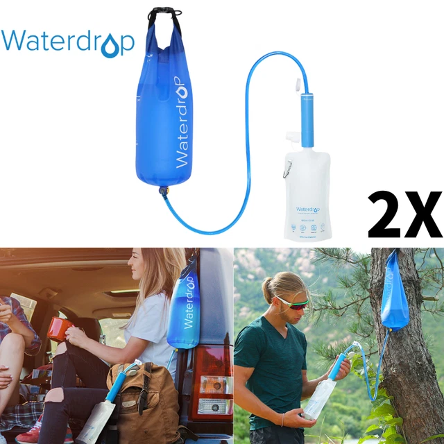 WATERDROP PERSONAL WATER Filter Straw with Gravity Water Bag,Portable ...