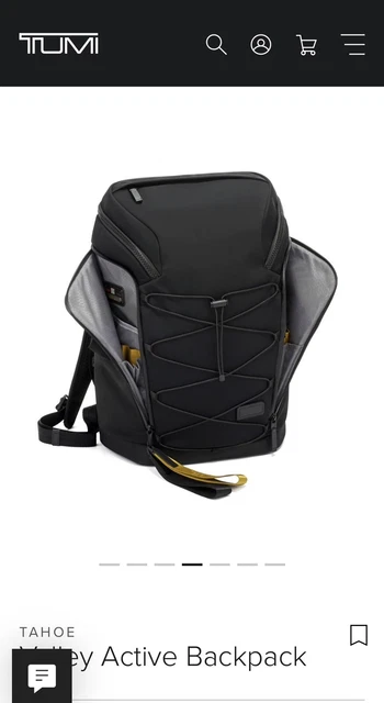 Tumi Valley Active  Backpack - Black. NWT
