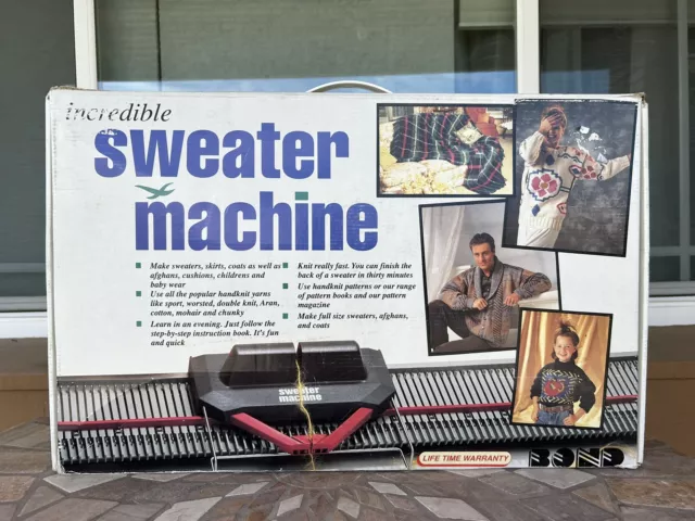 BOND INCREDIBLE SWEATER MACHINE Complete Knitting Machine  WITH EXTRAS