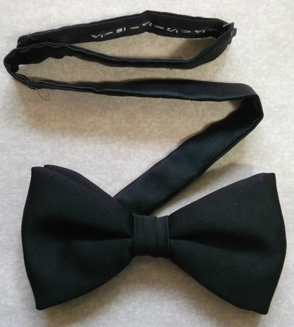 Bow Tie Dickie Bowtie Mens Vintage Adjustable Retro Black