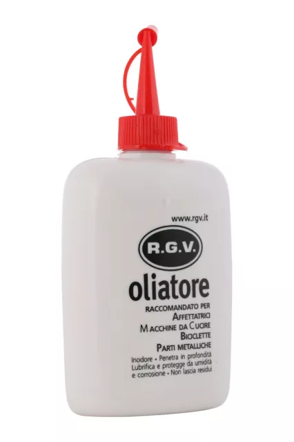 RGV olio oliatore lubrificante 125ml inodore affettatrici macchine da cucire