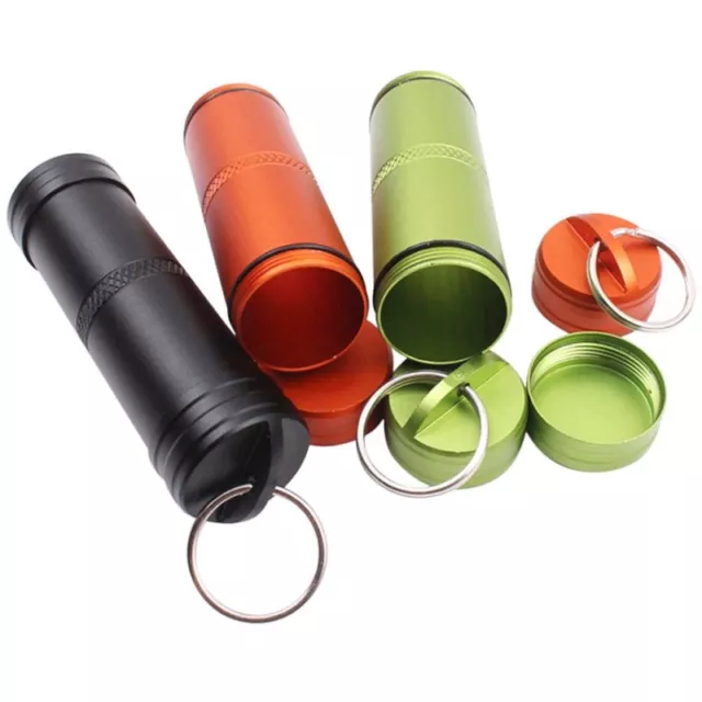 Outdoor EDC Survival Case Container Waterproof Capsule Seal Bottle Pill Tank