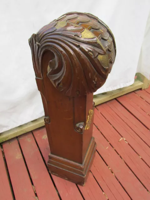 Newel Post, Neoclassical, Antique, Ornate, Fabulous, 29 1/2 in Tall