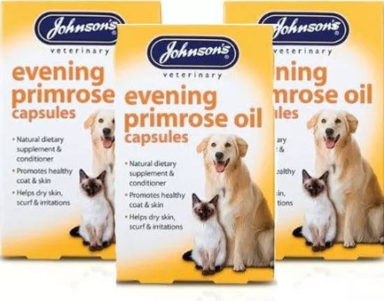 Johnsons Evening primrose oil capsules,Supplement & Conditioner for Dogs & Cats