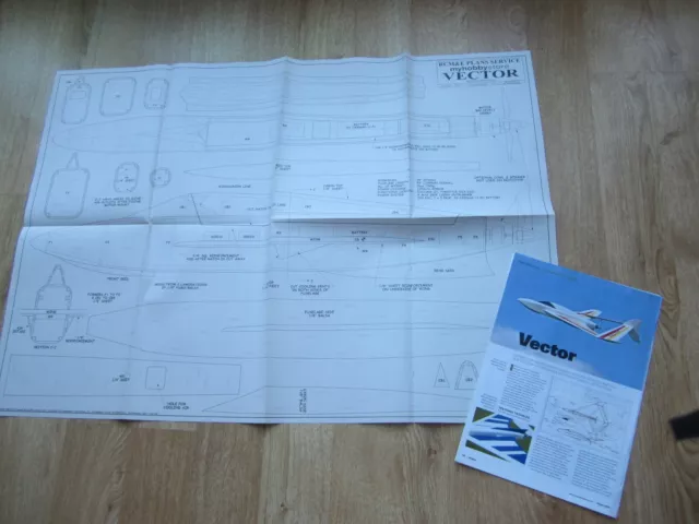 Vector 34" Spannweite Pete Collins MODELL FLUGZEUGPLAN RCM & E März 2016