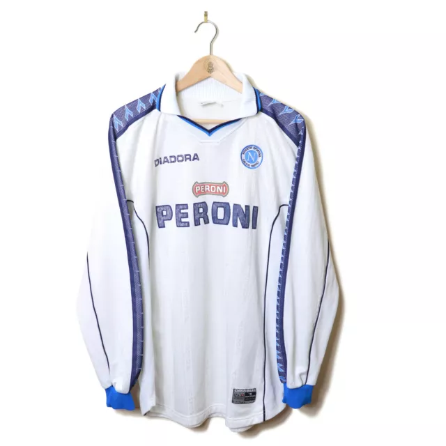 Napoli Match Worn / Issue Away Football Shirt 2000/2001 L/S Long Sleeved #16