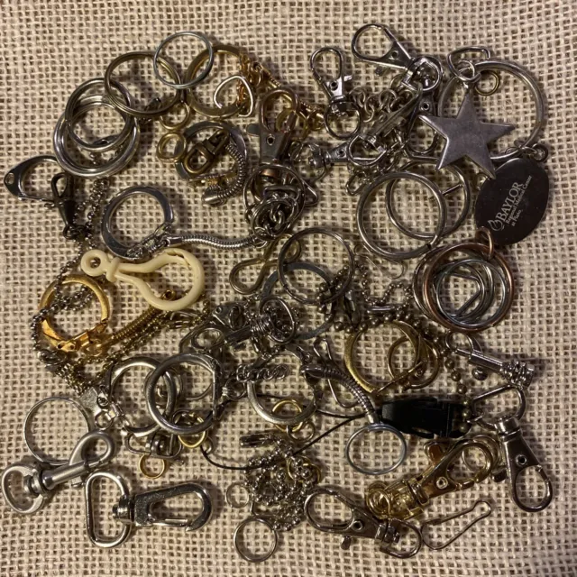 Junk Drawer Crafts Lot - Metal Hardware / Findings For Keychains