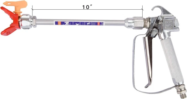 Pistola pulverizadora de pintura sin aire, alta presión 3600 PSI 517 PUNTA junta giratoria con 10 inc
