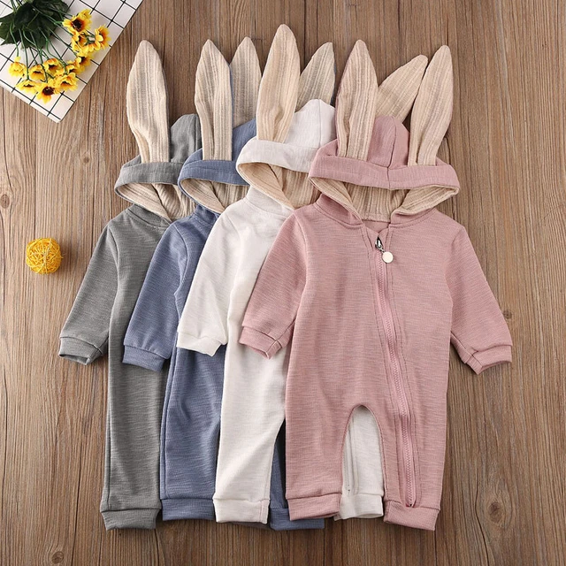 Tuta con cappuccio tuta con cappuccio neonato bambino bambina bambini coniglio di Pasqua