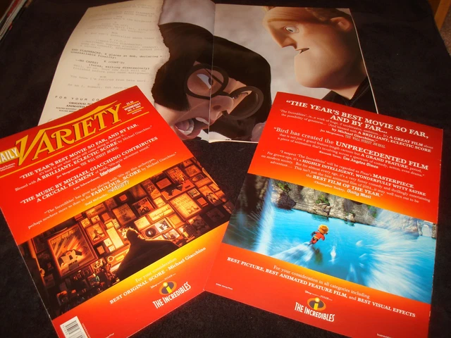 THE INCREDIBLES 3 Oscar & Annie Award ads with newspaper headlines, Pixar