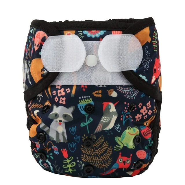 Cloth Diaper Cover Baby Nappy Hook Loop Double Leg Gusset Girl Boy 1Pc Colorful