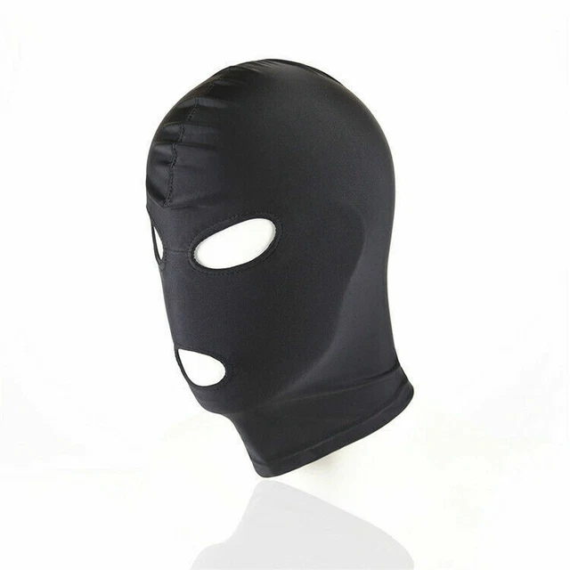Bondage spandex occhi aperti maschera testa BDSM elastica copricapo cappuccio
