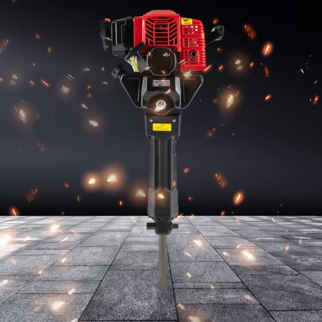 2Stroke Electric Gas Powered Piling Demolition Jack Hammer Concrete Breaker 52CC