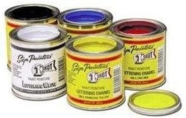 1 5 Color Lettering Enamel-Pinstripe Paint Kit with Custom Shop Striping Brush S