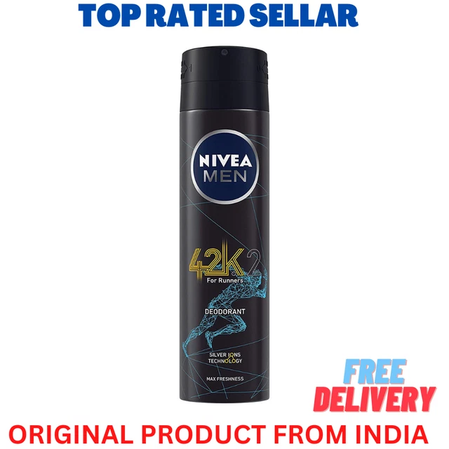 Nivea Men Déodorant, 42k, 150 ML Avec Argent Ions Technologie pour Max Fraîcheur