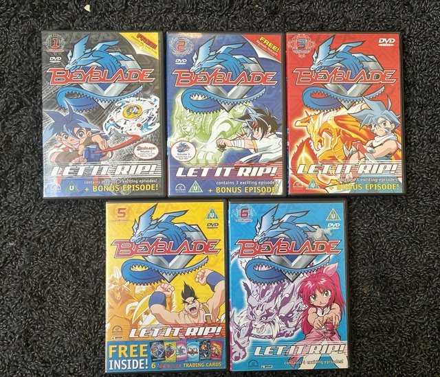 BEYBLADE DVD Let It Rip Volumes 1-3 & 5-6 £20.47 - PicClick UK