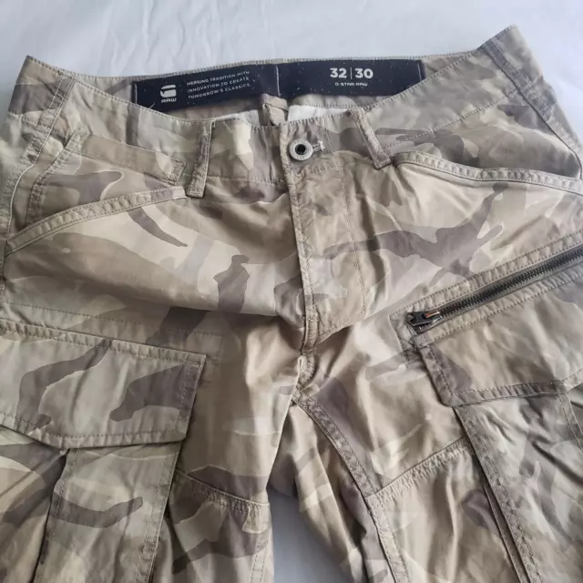 Raw G-Star Camouflage Mens 32/30 Cargo pants Utility Rovic Zip