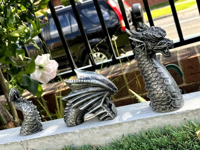 Three-Section Flying Dragon Resin Statue Creative Garden Decoration Statue 2