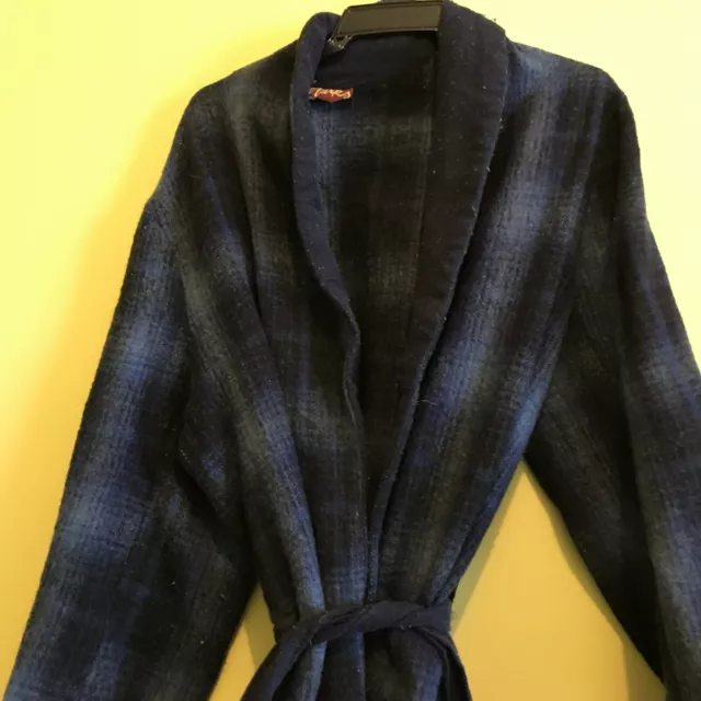 Vintage Mens Wool Dressing Gown Medium