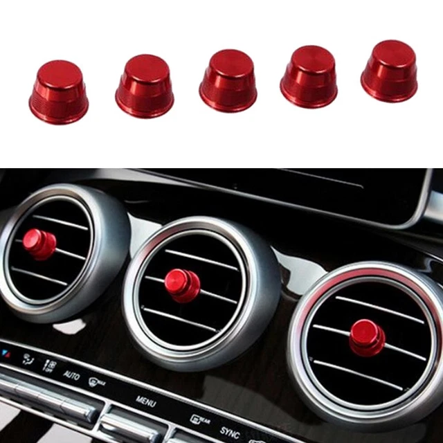 Sleek Aluminum Alloy Car Air Vent Knob Cover for MercedesBenz C Class W205