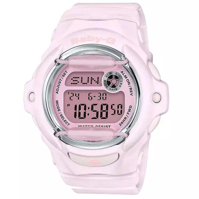 Casio Women's Watch Baby-G Quartz Digital Dial Light Pink Resin Strap BG169M-4