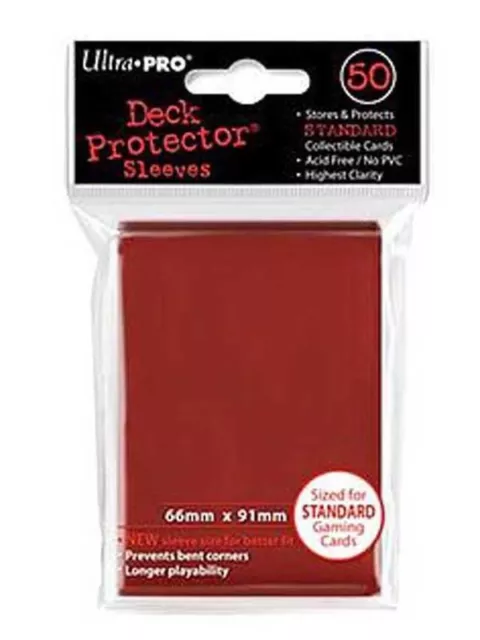 Ultra Pro Deck Protector Sleeves Gloss RED Pokemon MTG Trading Cards 50 in Pack 2