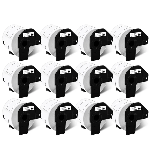12 Rolls Paper Shipping Labels 2.4" x 3.9" Fits all Brother QL Printers DK-1202