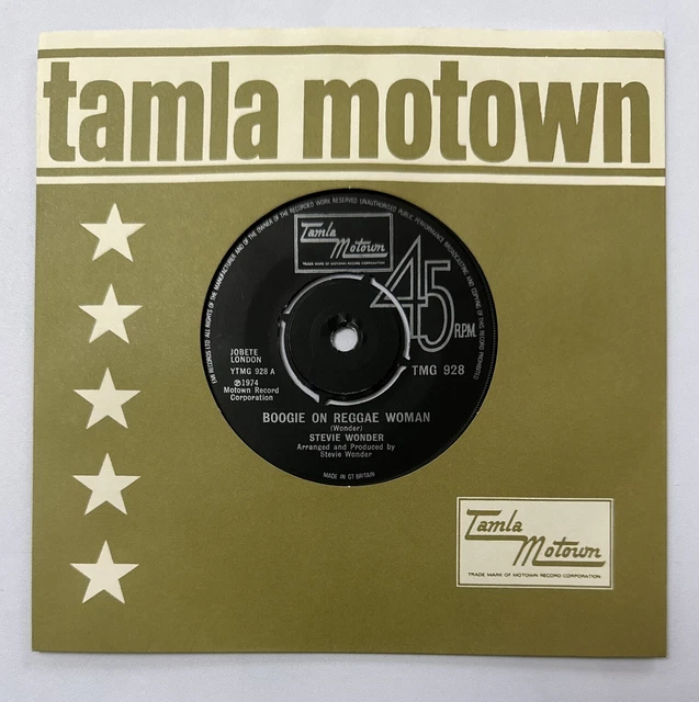 STEVIE WONDER Boogie On Reggae Femme 7 pouces TMG 928 VG+/M EUR 7,99