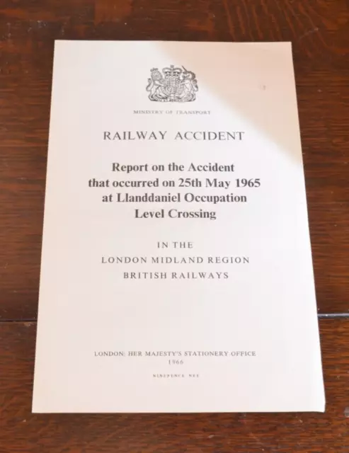 Railway Accident Report BR London Midland  Accident at Llanddaniel Crossing 1965