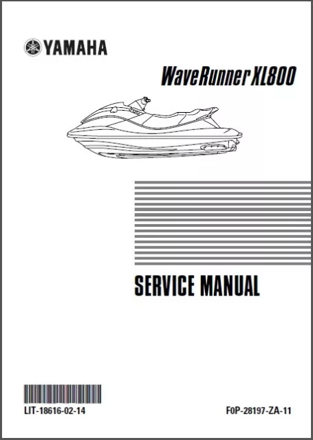 Yamaha Waverunner XL800 Jet Ski Service Repair Manual CD  -  XL 800 Wave Runner