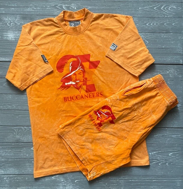 Vintage Tampa Bay Buccaneers Campri Suit Jersey Shorts SZ XL Cotton Orange