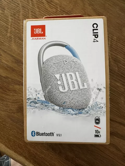 JBL Clip 4 Tragbarer Bluetooth-Lautsprecher - Weiß