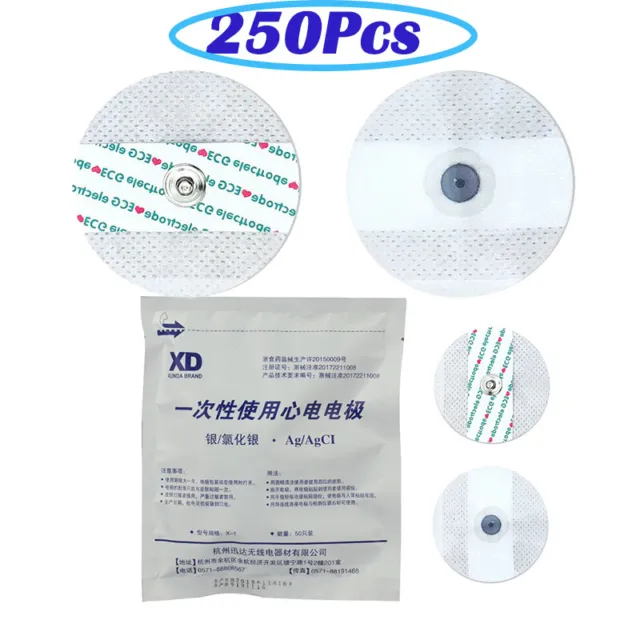 250Pc/5bag Disposable ECG electrode patch ECG detector monitor snap-on ECG patch