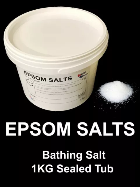 Epsom Salt Pharmaceutical Food Grade Magnesium Sulphate Bath Salt 1kg Tub
