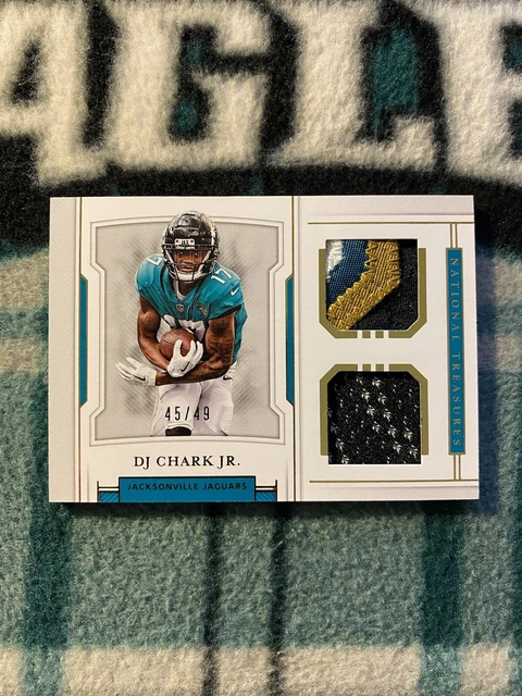 D.j. Dj Chark Rc /49 Dual Jaguars Jersey Patch 2018 National Treasures Panthers