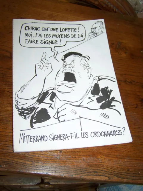 Carnet Humoristique Politique Dessins de CABU Mitterrand Jean-Marie Le PEN 86