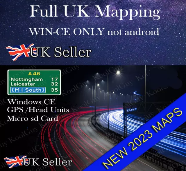 Compatible to iGO Navigation 2023 FULL UK MAPS motorhome/car/truck WIN CE Device