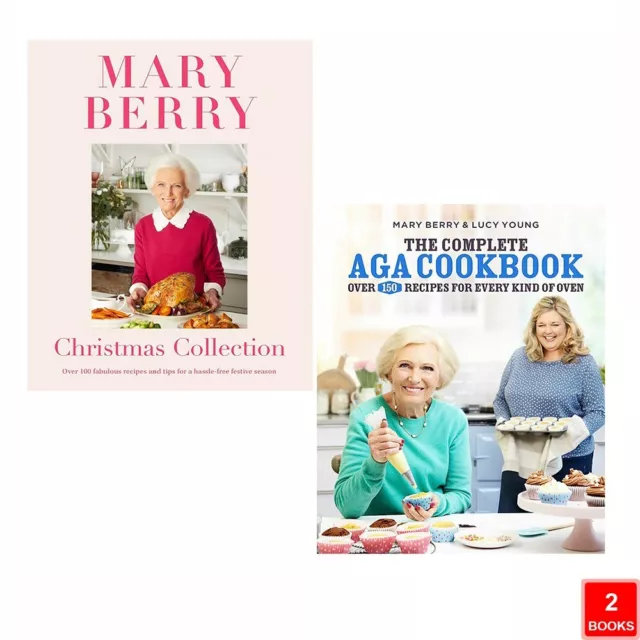 Mary Berry's Christmas Collection Complete Aga Cookbook 2 Books Set Hardcover