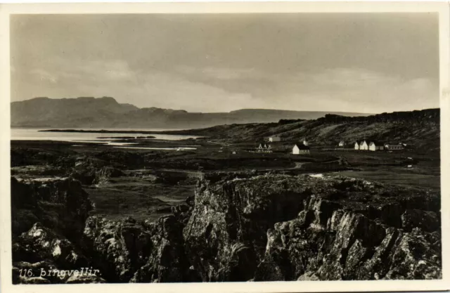 PC ICELAND, BINGVELLIR, Vintage REAL PHOTO Postcard (b31733)