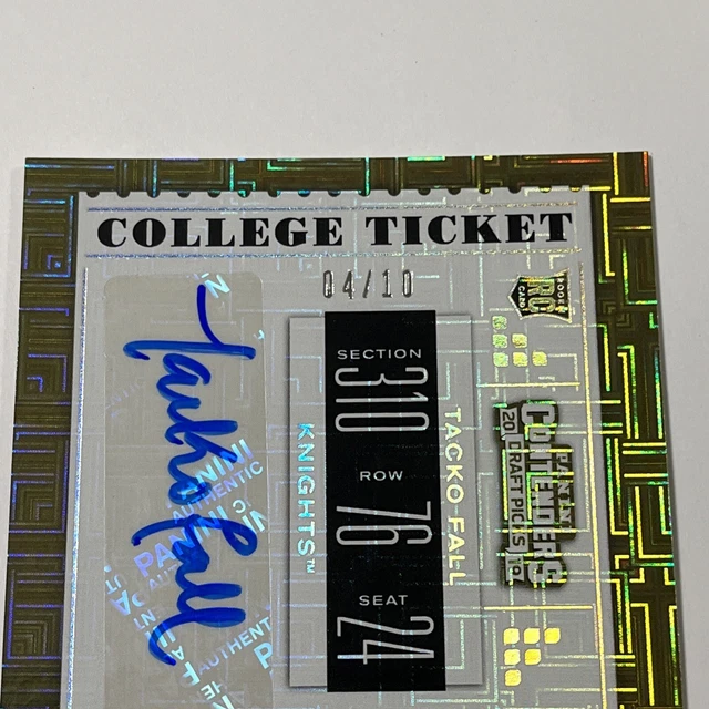2019-20 Panini Contenders Draft Tacko Fall Auto Autograph Rookie RC #04/10 3