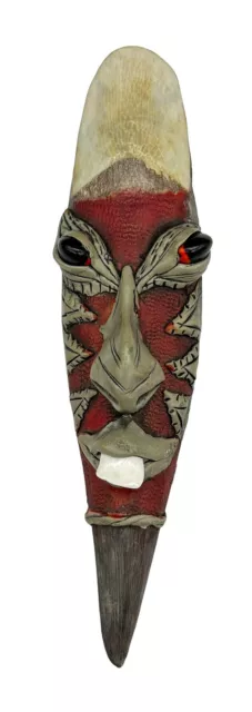 Small Tribal Carved Antler Bone Wood Mask Handmade African Art?  6 1/2"