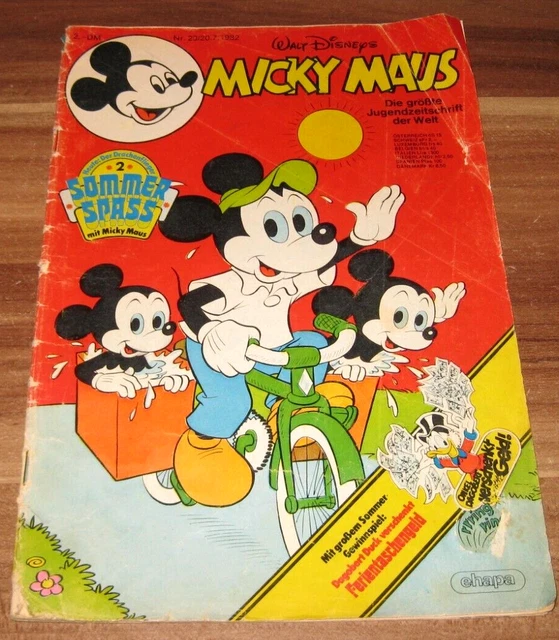 Micky Maus 1982 Nr. 29 Bastel Beilage Drachenflieger Teil 2 Ehapa Comic Heft Z3-