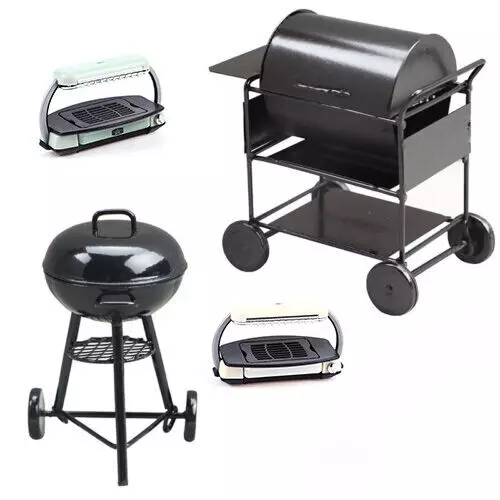 1x Dollhouse Miniature 1:12 Decoration BBQ Oven Grill Barbecue Tool Accessories