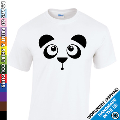 Kids Cute Panda Face Tshirt - Animal Lover Gift - Funny Boy & Girl Bear T Shirt