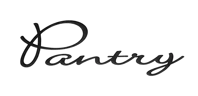Pantry Vinyl Decal Sticker 12" Lettering Phrase For Door Cabinet Wall Glass