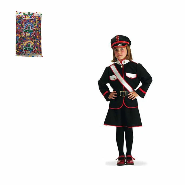 CARNIVAL TOYS COSTUME Bambina da Carabiniere Poliziotta Vestito di