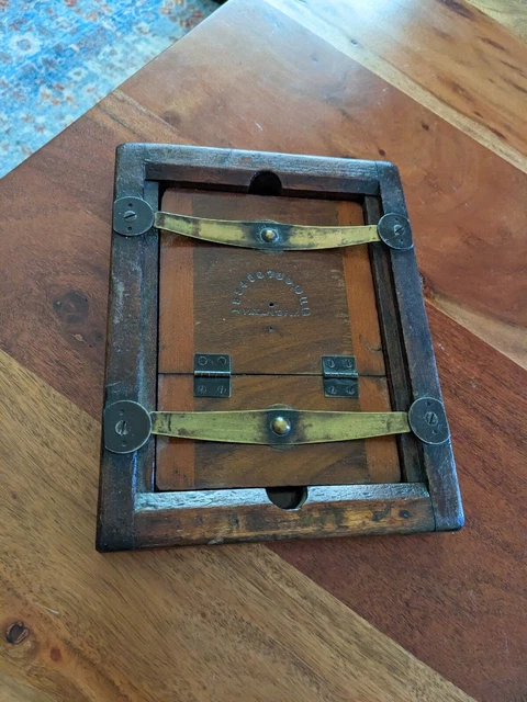 Antiguo Marco de Impresión Vidrio Fotografía Negativo Cámara Deslizador Película Soporte Cuarto Oscuro
