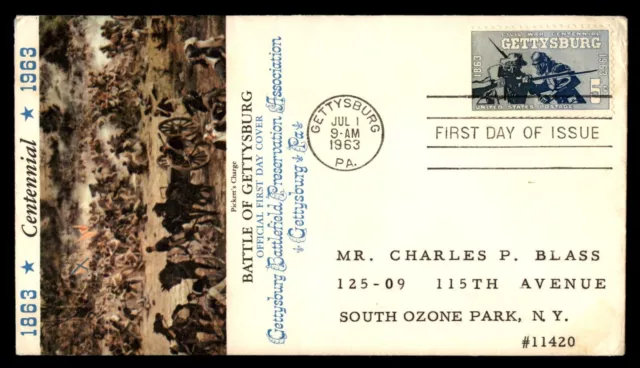 Mayfairstamps US FDC 1963 Gettysburg Soldiers Fighting First Day Cover aaj_02261